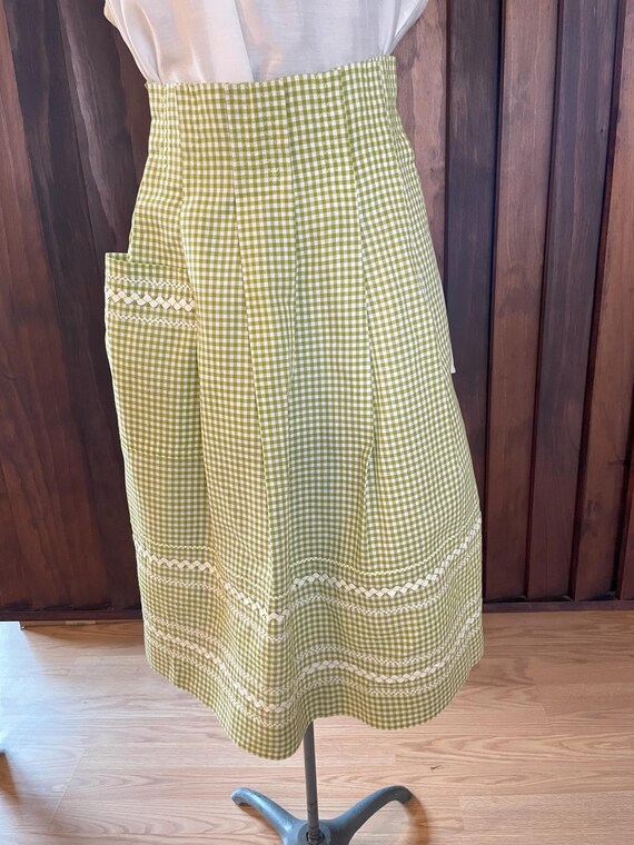 1950s Green Gingham Vintage Half Apron - Etsy