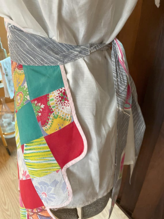 1960's Patchwork Quilt Half Apron - image 3
