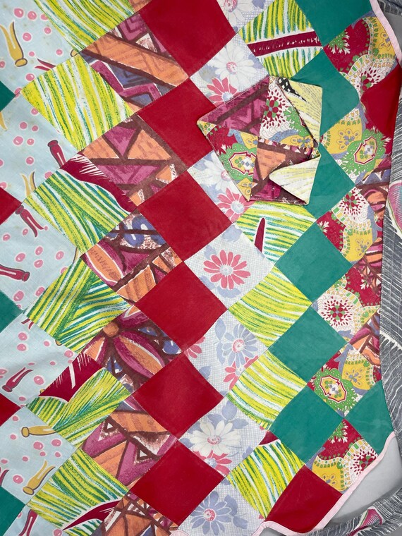 1960's Patchwork Quilt Half Apron - image 5