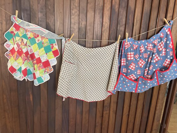 1960's Patchwork Quilt Half Apron - image 7