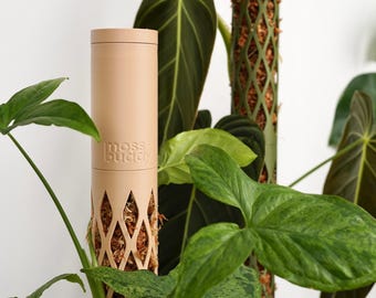 Palo modulare in muschio con gocciolatore | Supporto per piante autoirrigante | Palo rampicante impilabile per Monstera Philodendron Pothos