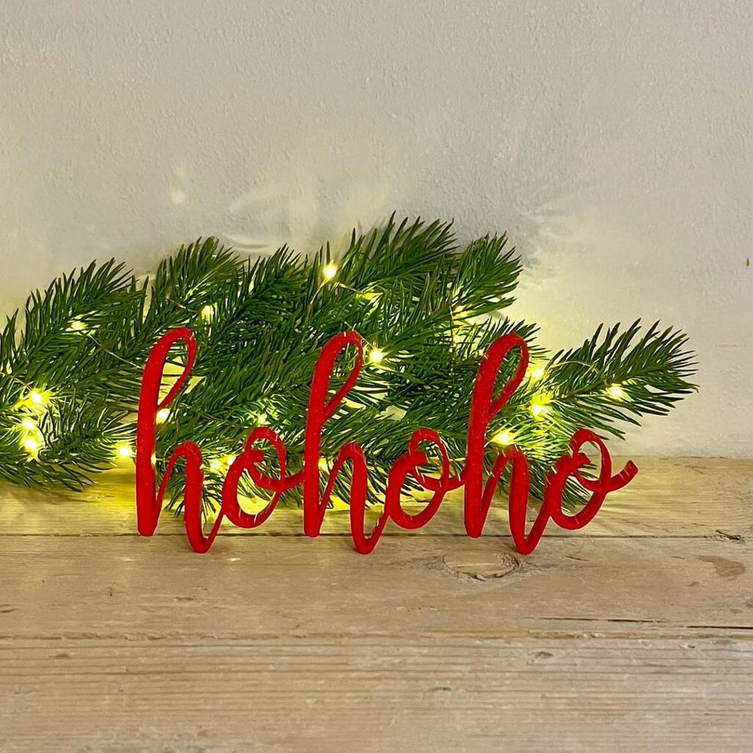 Hohoho Lettering Style Hohoho Lettering 3D Print | Christmas Decoration Hohoho Decorative Word ...