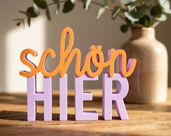 Hermosas letras decorativas en 3D para colocar de pie: decoración moderna para sala de estar, estanterías, regalo de inauguración de la casa, apartamento, balcón, pasillo, minimalista.