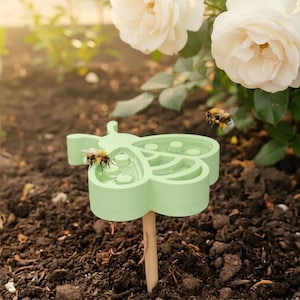 Bienen Tränke Garten | Insektentränke Biene | Bee Watering Station | Trinkhilfe Bienen | Gartendeko Sommer | mit/ohne Stab