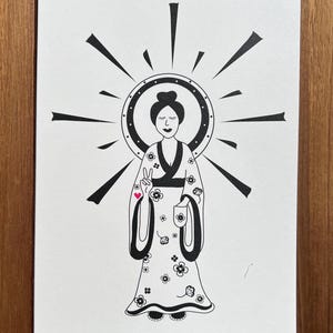 Peace Goddess Note Card: Blank Inside, Choose Envelope Color