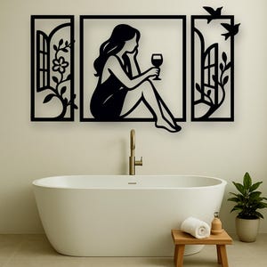 Woman Sitting in Wine Glass - Etsy