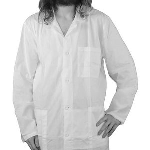 Blank White Lab Coat for Tie-Dyeing 100% Cotton -