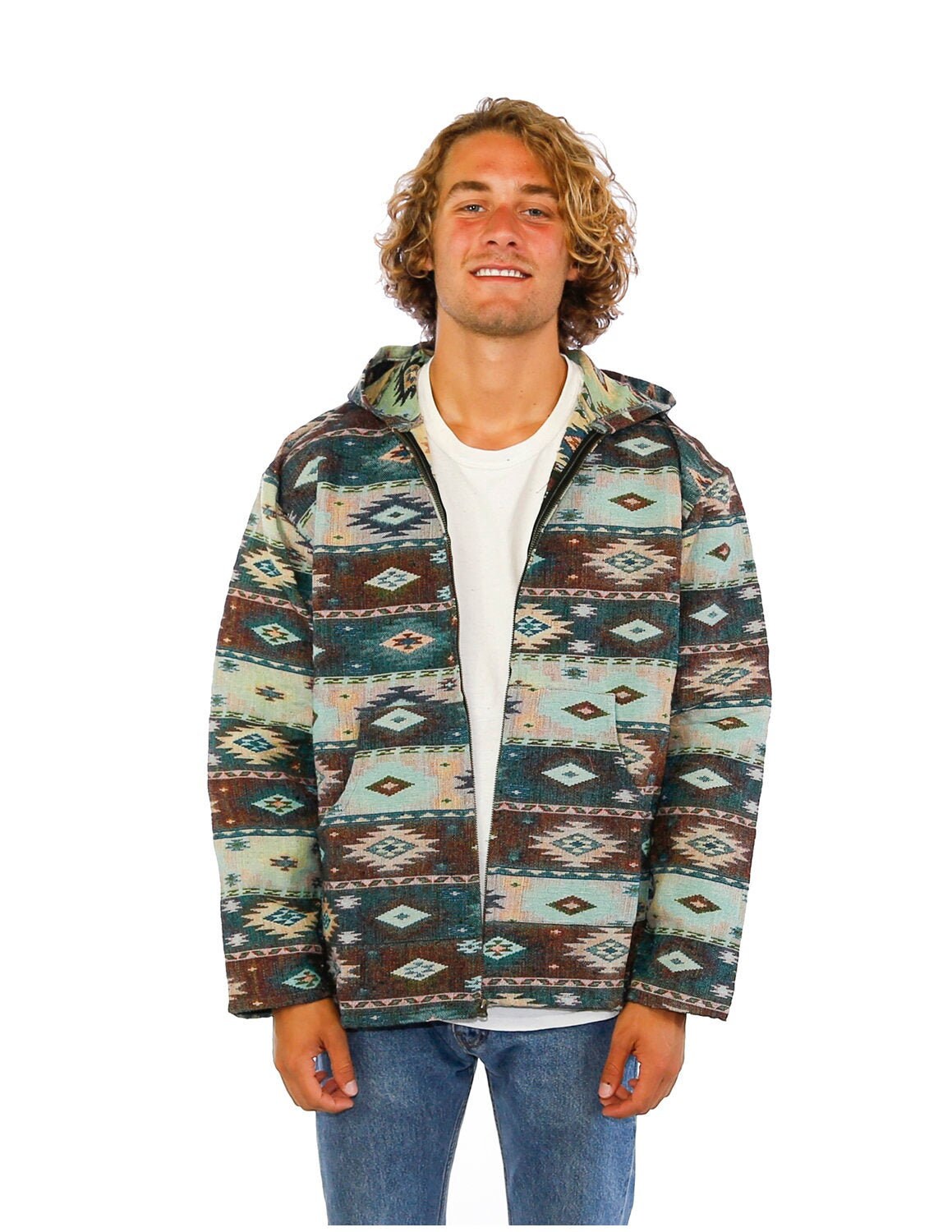 Hooded Aztec Jacket - Etsy