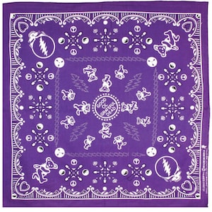 Good Ol&#39; Grateful Dead Bandana Purple 22x22