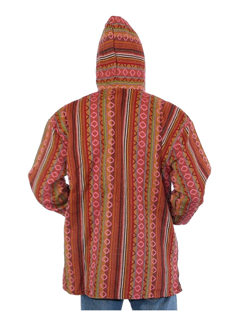Sunshine Joy Woven Baja Zip up Hoodie Hooded Jacket Drug Rug Etsy