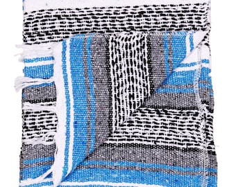 Mexican Falsa Blanket Handcrafted Artisanal Throw 51x78" - Available in 9 Colors