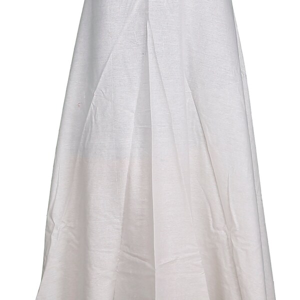 Blank White Cotton Wrap Skirt Designed for DIY Custom Tie Dye Applications Maxi Ankle Length with Secret Waistline Zip Pocket