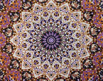 Glow In The Dark India Star Mandala with Elephants Tapestry Tablecloth Wall Art Huge 60x90 Inches