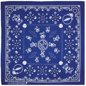 Good Ol&#39; Grateful Dead Bandana Blue 22x22