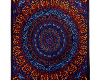 3D Origin Of Life Psychedelic Mandala Tapestry Tablecloth Beach Sheet Wall Art Huge 60x90 Inches
