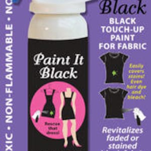 Paint It Black Spray Fabric Paint 2.5oz 