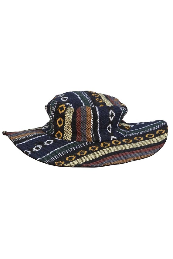 Floppy Woven Hat Blue/grey