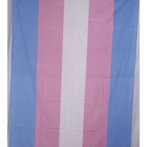 Trans Flag Tapestry 52x80&quot; *CRAFTER QUALITY*