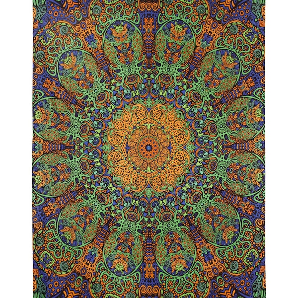 3D Psychedelic Sunburst Tapestry Tablecloth Beach Sheet Wall Art Huge 60x90 Inches