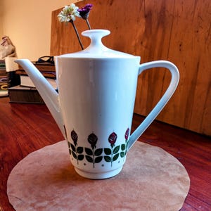 コーヒー＆ティーポット ヴィンテージ 1950年代 - Waldershof Bavaria Porcelain - コレクターズアイテム、ローズ柄