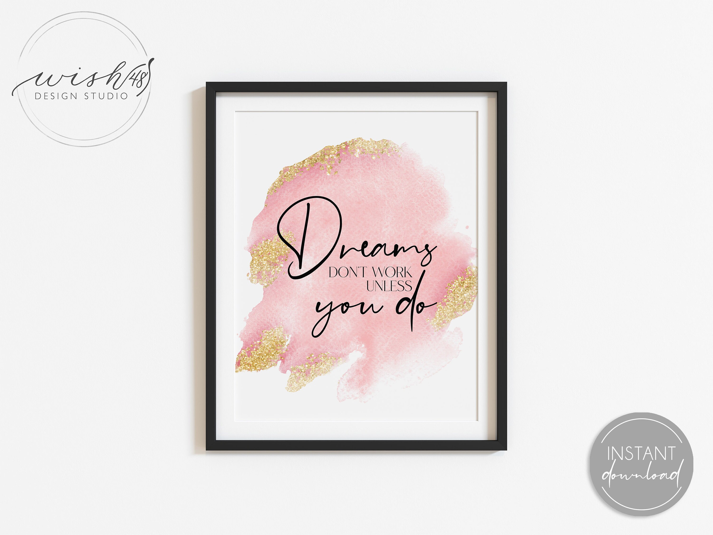 Inspirational Wall Art, Motivational Decor, Printable Wall Art Quote ...