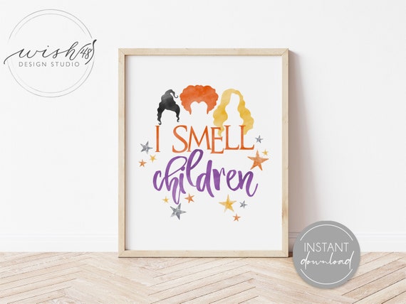 I Smell Children Chalkboard Print Hocus Pocus Printable I Smell Children Chalkboard Print Hocus Pocus Printable