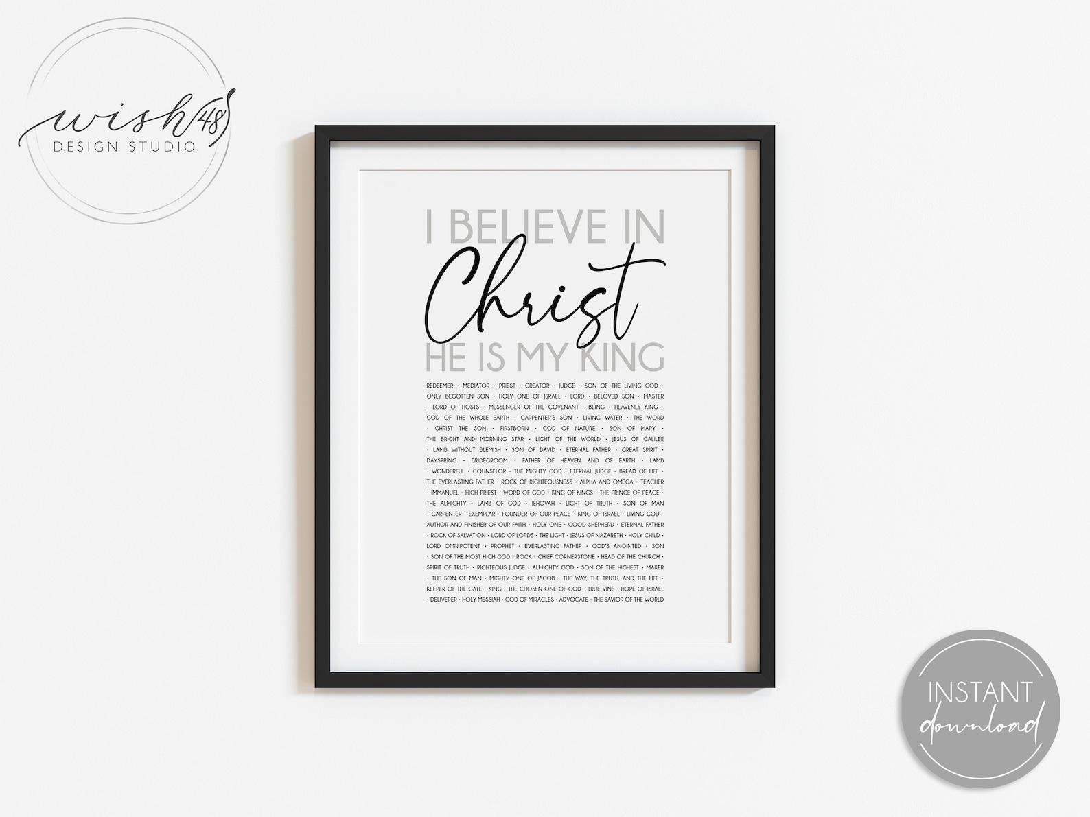 I Believe In Christ Print LDS Poster LDS Wall Art Christian | Etsy