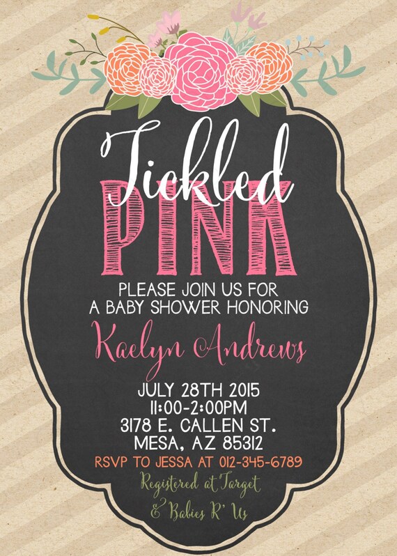 Tickled Pink Shower Invite Free Printable