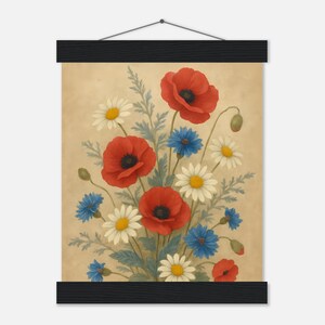 Prato estivo – Stampa artistica da parete vintage con fiori di campo