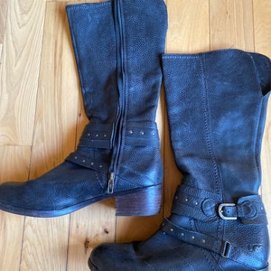 1990s Ugg Boots. Tall Leather Dress Boots. Womens 9.5 image 3