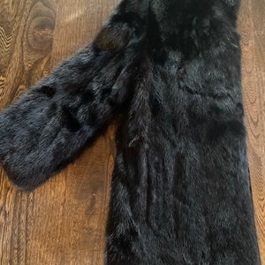 1980s Fur Jacket in Perfect Shape Black with the name of the owner embroidered inside. image 8