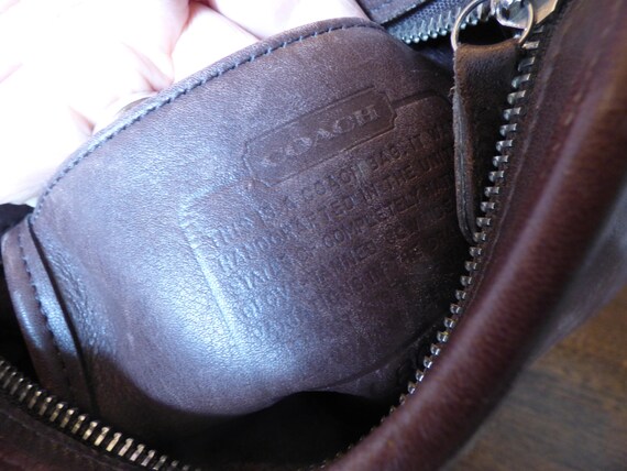 Small, Vintage, Coach Purse . Dark Brown . - image 6