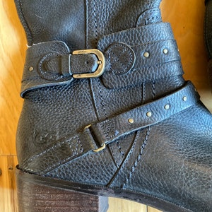 1990s Ugg Boots. Tall Leather Dress Boots. Womens 9.5 image 1