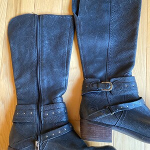 1990s Ugg Boots. Tall Leather Dress Boots. Womens 9.5 image 7