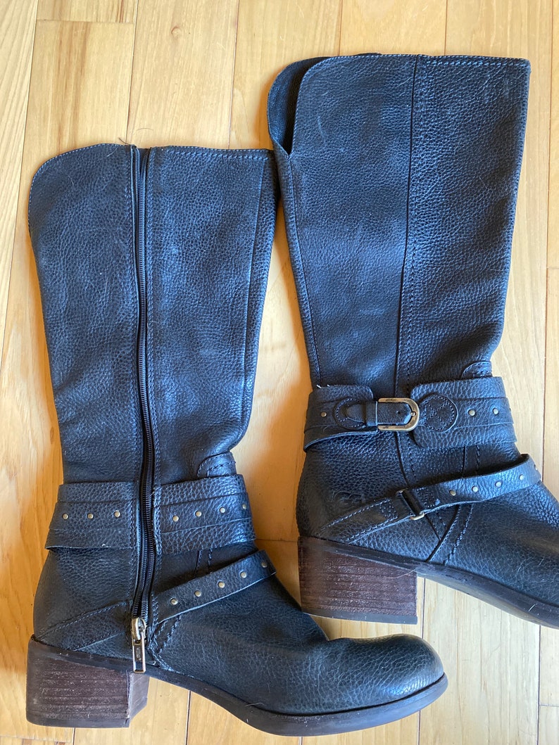 1990s Ugg Boots. Tall Leather Dress Boots. Womens 9.5 image 7