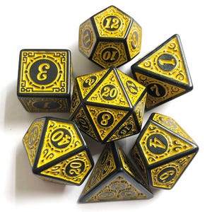Runic Yellow Dice Set