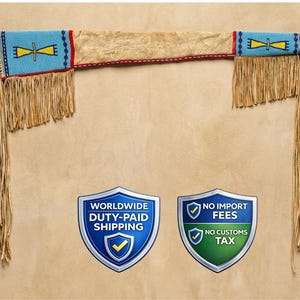 Westernschede van suède met kralen | Native-American Fringe Sioux Gun Cover | Cowboywapenholster