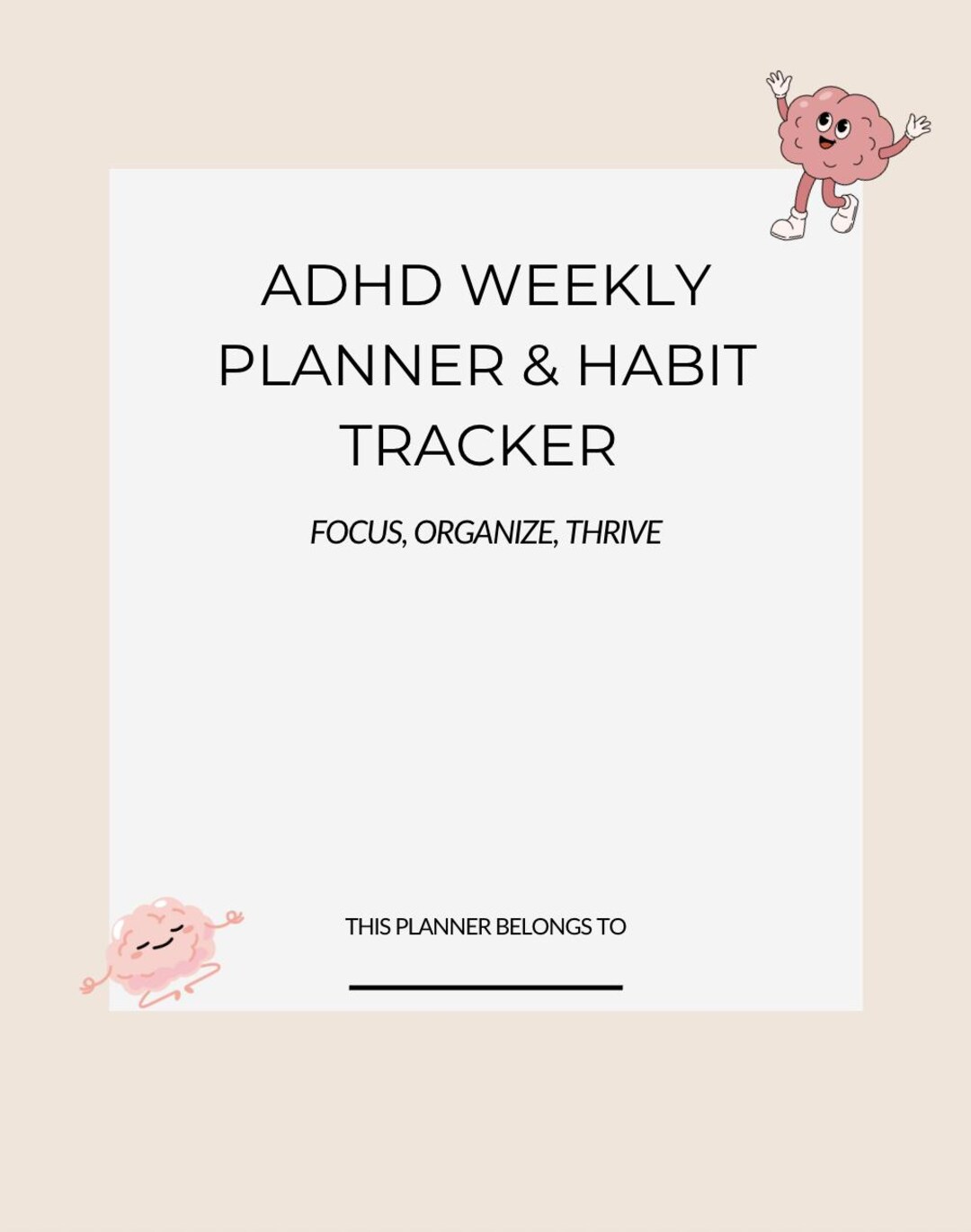 ADHD Planner Bundle | Daily + Weekly Pages | Canva Template & Printable ...