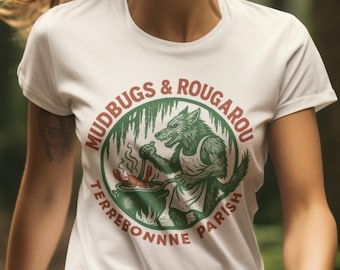 Mudbugs & Rougarou Shirt | Cajun Crawfish Boil Tee | Louisiana Bayou Folklore Gift