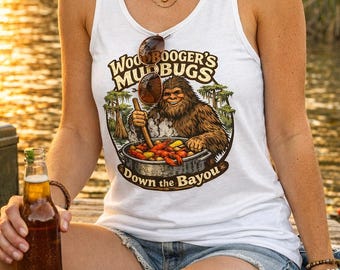 Bigfoot Crawfish Tank Top | Sasquatch Bayou Cooking Summer Outfit