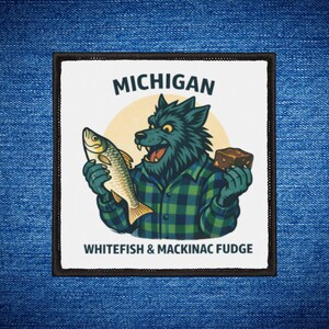 Parche Michigan Dogman / Fudge de Whitefish y Mackinac para planchar
