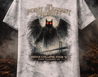 Mothman Concert Tee | Vintage Bridge Collapse Tour 67 Shirt | Point Pleasant WV Cryptid Graphic