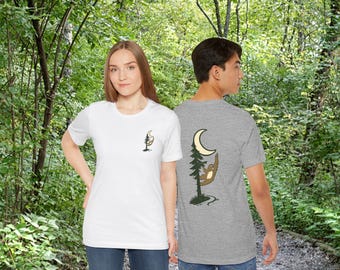 Sloth2Moon T-shirt | Minimal Outdoor Graphic Tee | Nature Lovers Gift