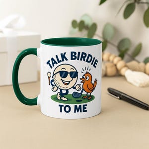 Taza de golf divertida: &quot;Habla con Birdie&quot; para golfistas, regalo de golf para hombres y mujeres.