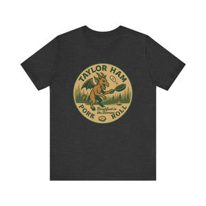 Taylor Ham Pork Roll Shirt | Jersey Devil Breakfast Tee | New Jersey Pine Barrens Gift image 8