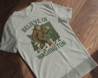Camiseta de Washington Bigfoot / Camiseta retro de Sasquatch, regalo del Pacífico Noroeste