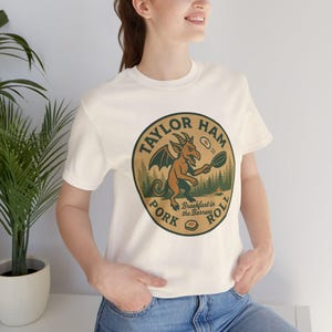 Taylor Ham Pork Roll Shirt | Jersey Devil Breakfast Tee | New Jersey Pine Barrens Gift image 2