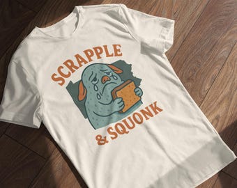 Scrapple & Squonk Shirt | Pennsylvania Folklore Cryptid Tee | Funny Keystone State Gift for Locals