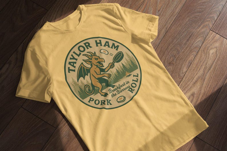 Taylor Ham Pork Roll Shirt | Jersey Devil Breakfast Tee | New Jersey Pine Barrens Gift image 1