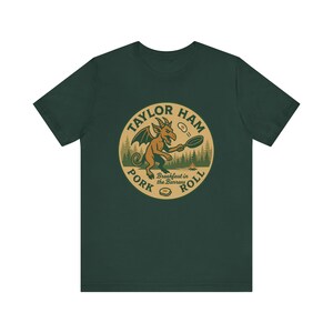 Taylor Ham Pork Roll Shirt | Jersey Devil Breakfast Tee | New Jersey Pine Barrens Gift image 9